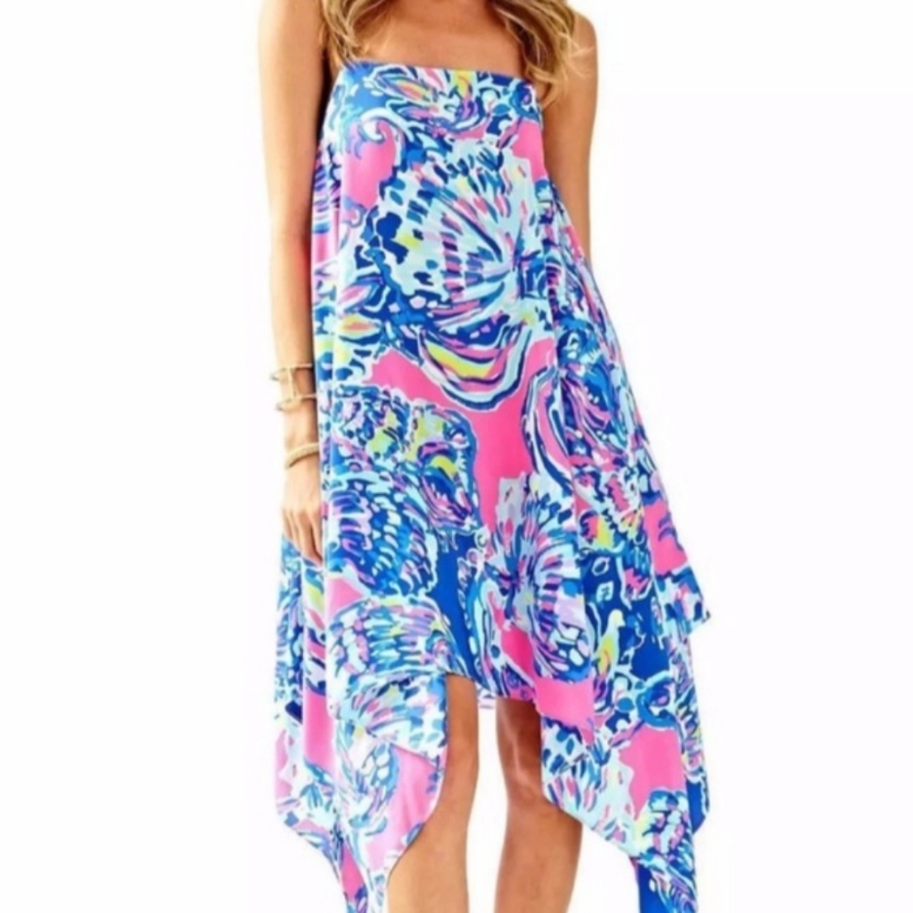 Lilly Pulitzer Kimi Coastal Retreat silk dress M